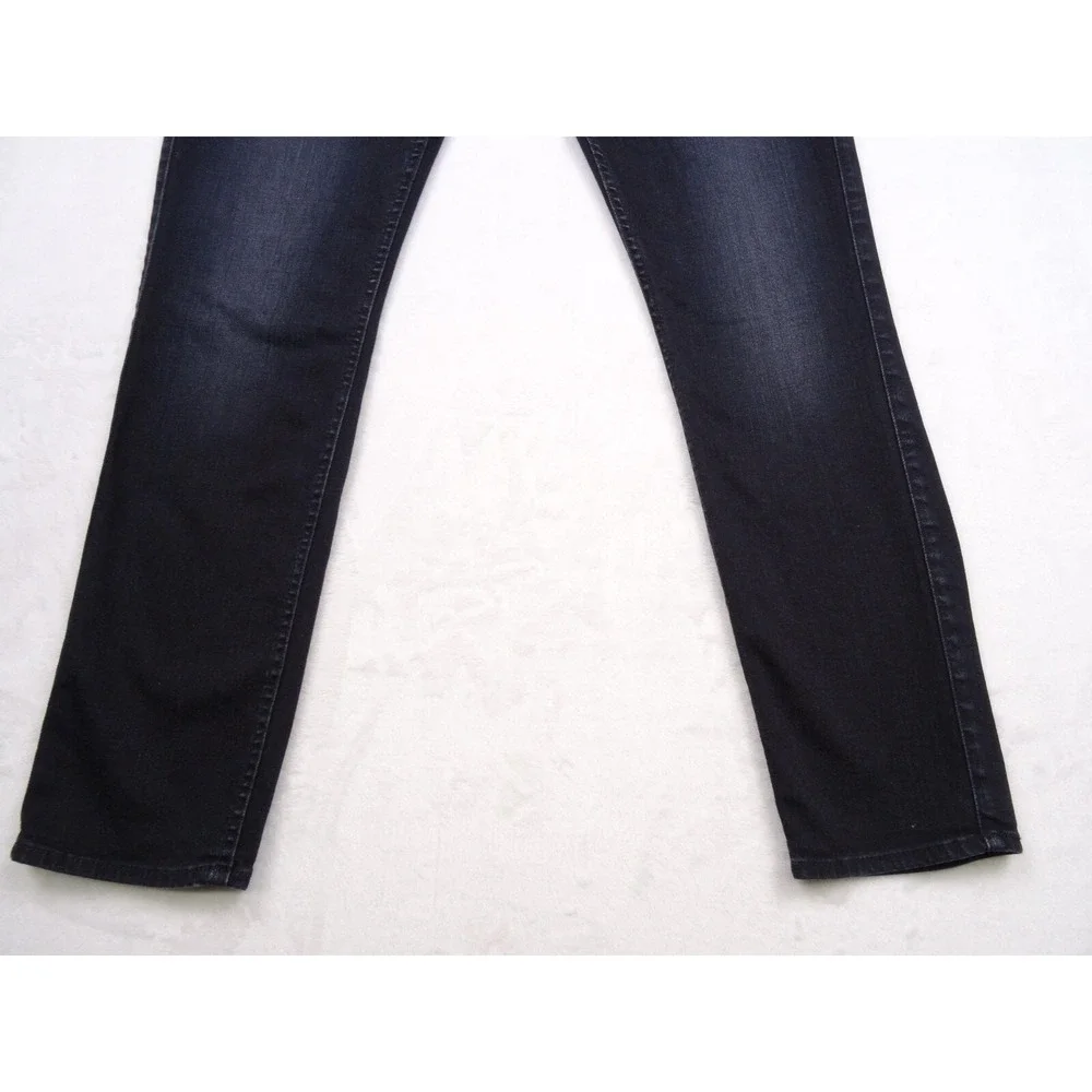 7 For All Mankind Womens Jeans Size 27 Black Denim The Relax Skinny Mid Rise‎